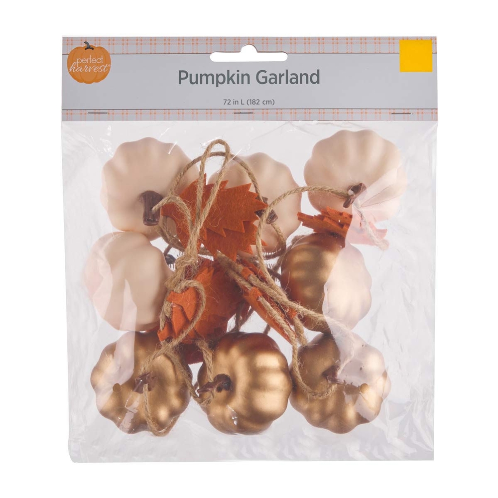 Perfect Harvest Orange Leaves Pumpkin Garland